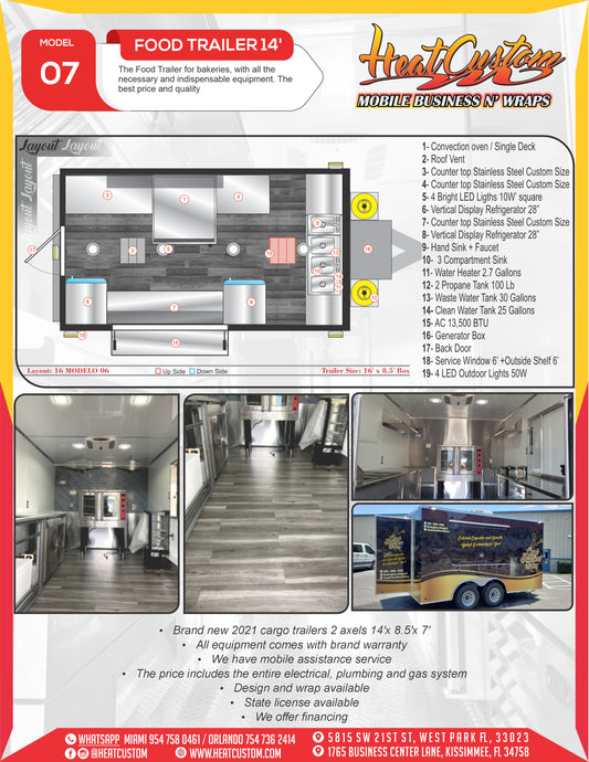 14' Fully Loaded Bakery Trailer Special