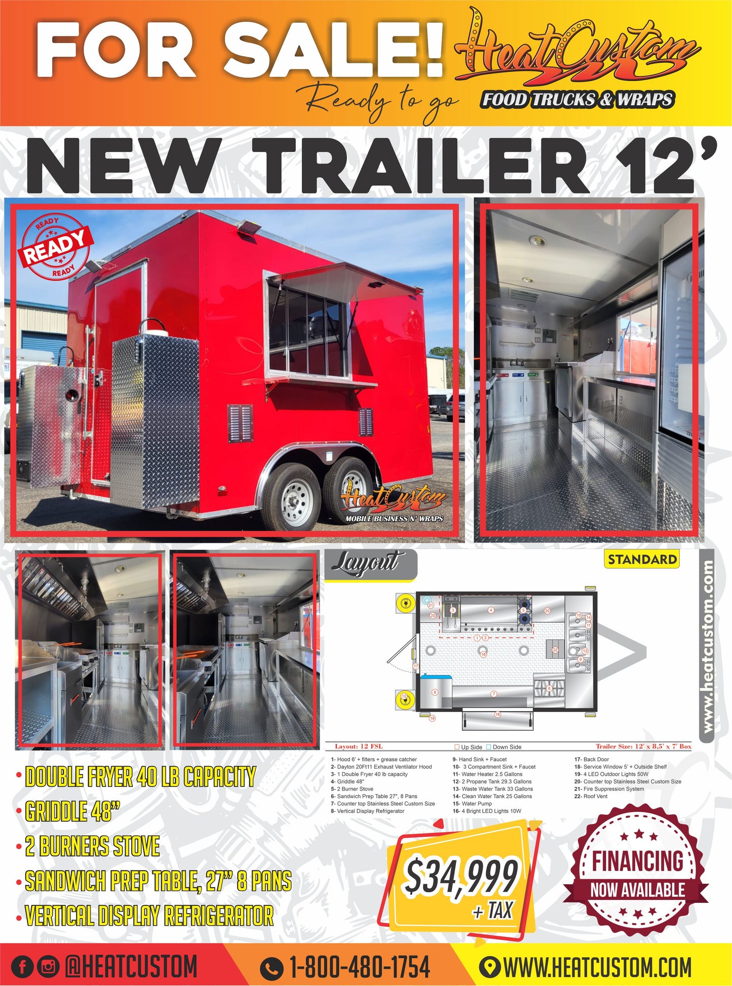 FOR SALE! READY TO GO - TRAILER 12'